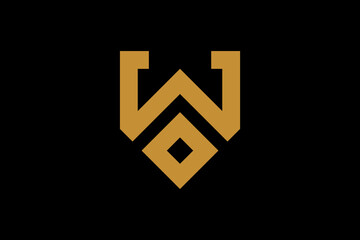 letter wa logo vector premium template