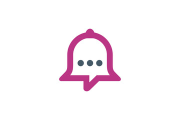 Fototapeta premium chat bell logo vector premium template