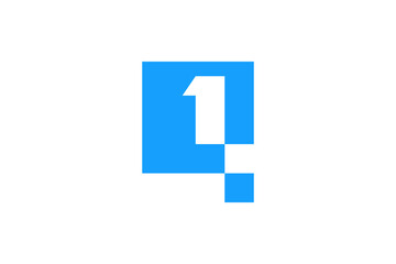 q1 pixel logo vector premium template