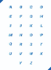 Alphabet Fast speed logo design template	