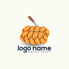 Challah Bread Delicious Logo And Illustration Vector Bread Logo Design Template. Hi-Quality Elements With Clip Art And Vector Black Color Logo Design And Illustration.
