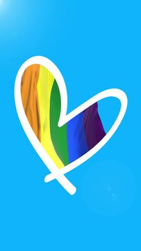 Rainbow waving flag. Pride Month Celebrate. Lgbt, lgbtq, lgbtqia, gay and lesbian pride background. Sexual and homosexual equality concept.