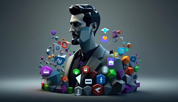 Prisoner of Connectivity: The Snare of Social Networks. Connected but Isolated: The Impact of Social Media on Our Freedom. AI generated image