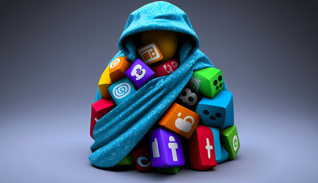 Prisoner of Connectivity: The Snare of Social Networks. Connected but Isolated: The Impact of Social Media on Our Freedom. AI generated image