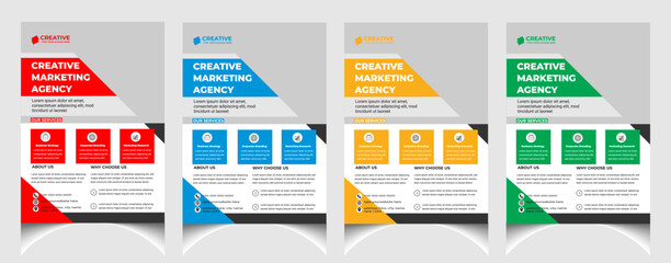 Business marketing flyer or corporate flyer template design.