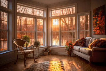 Natural light streaming through a window, creating a serene and uplifting atmosphere.