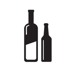 wine bottle icon vector 