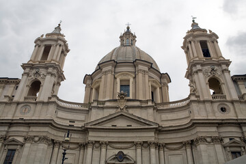 Fototapeta na wymiar Sant'Agnese in Agone - Piazza Navona - Rome - Italy