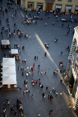 Fototapeta premium View of Santa Maria de Fiore (Duomo) and Florence from the Campanille - Piazza di san Giovanni - Florence - Italy