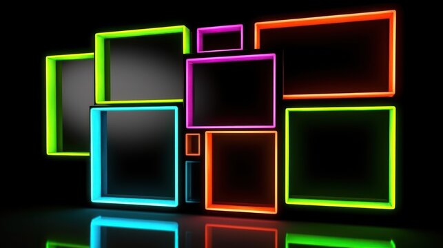 3d render of a glowing cube on black HD 8K wallpaper Stock Photography Photo Image
