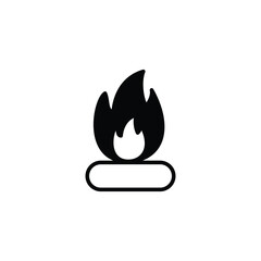 Bonefire icon design with white background stock illustration