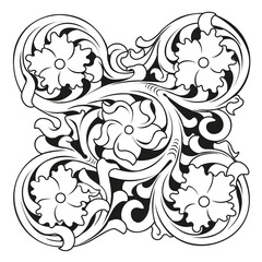 floral pattern carving sheridan style