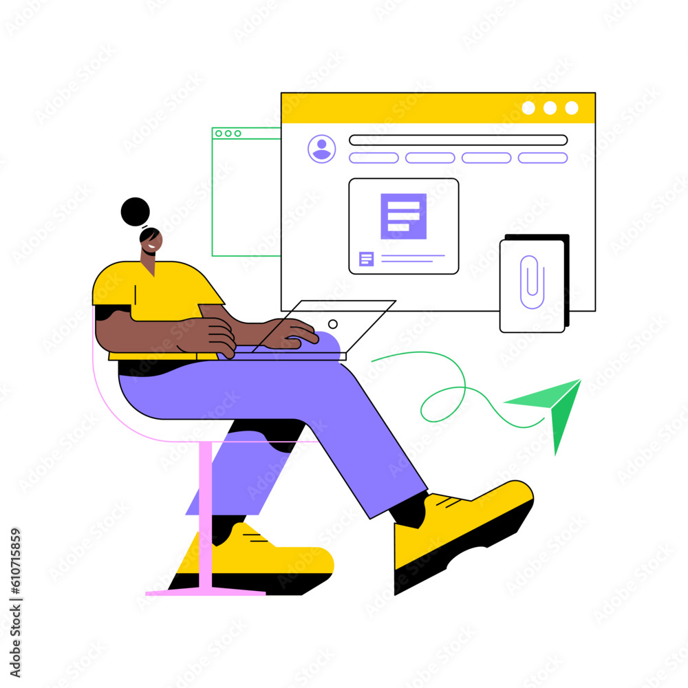 Poster attach assignment isolated cartoon vector illustrations. teacher attaching task in virtual classroom