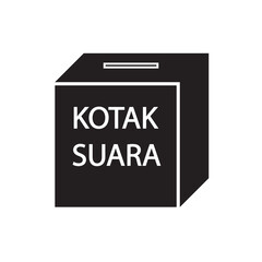 VOICE BOX icon silhouette design template vector