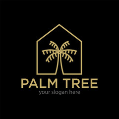 Palm Tree Logo Design Illustration