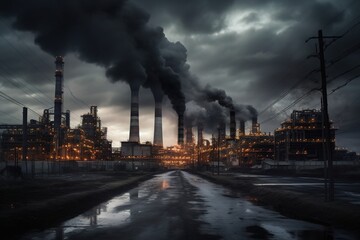 Industrial pollution concept