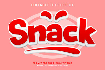 Snack 3d editable text effect