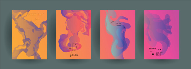 Abstract gradient vector background for business brochure cover design	