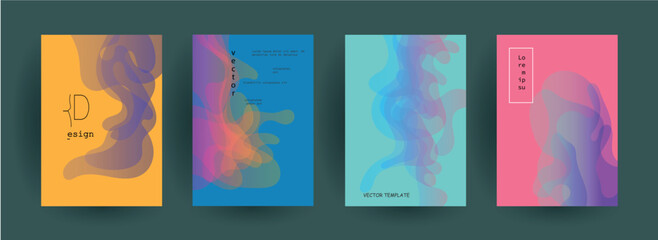 Abstract gradient vector background for business brochure cover design	