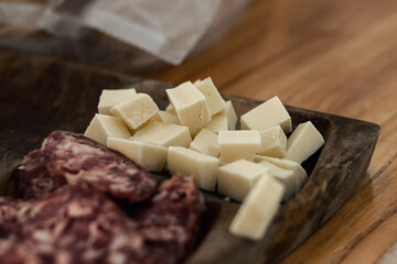 Authentic Argentine Delights: Salame Colonia and Cubed Cheese from Córdoba