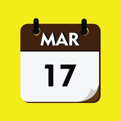 calendar with a date, 17 march icon, new calender, calender icon