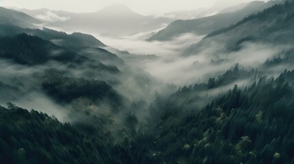 Fototapeta premium beautiful landscape of the mountains Generative AI, AI Generated
