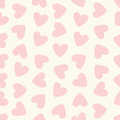 Heart seamless pattern, vector background