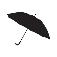Umbrella vector isolated on white. Black umbrella icon. © SATYATEJA