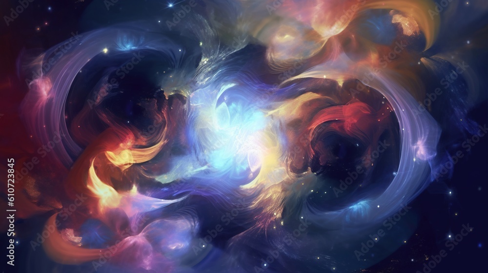 Wall mural background with space. abstract esoteric background digital painting. generative ai