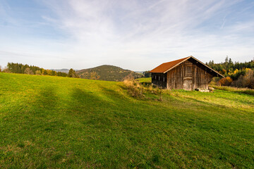 Obraz premium Eistobel autumn hike via Laubenberg and Kapf