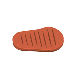 Tasty grilled steak on white background