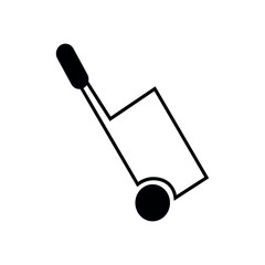 Traveler's suitcase on white background