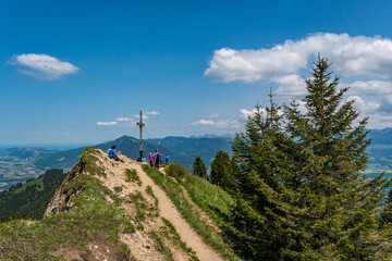 Hike at the Nagelfluhkette from Gunzesried over the Stuiben to the Steineberg