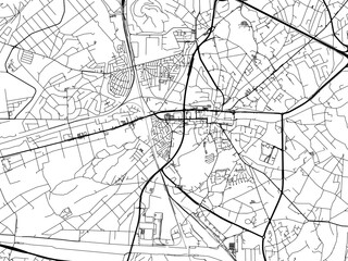 Naklejka premium Vector road map of the city of Genk in Belgium on a white background.