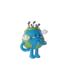 Cute Earth Planet 3d Illustration