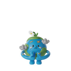 Cute Earth Planet 3d Illustration