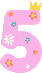 Number 5 with a crown.