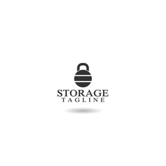 Storage logo icon with shadow