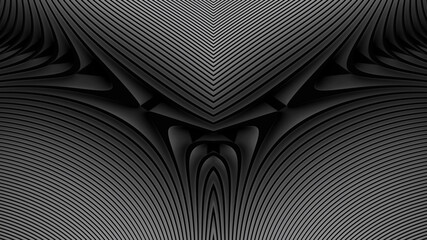 Top view of simple empty white podium stage background. Futuristic technology design. Abstract parametric interior. Blank opened 3D illustration mock-up. White building pale geometric pattern.