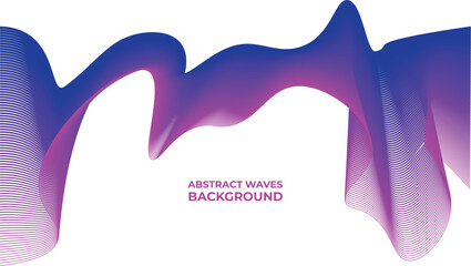 Abstract blue and pink shades waves background, Abstract colorful blue, pink blend wave lines and technology background. Futuristic technology