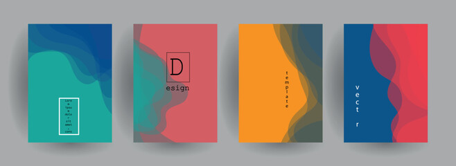 Abstract gradient vector background for business brochure cover design	