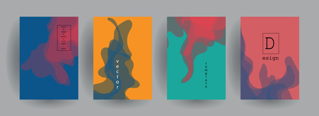 Abstract gradient vector background for business brochure cover design	