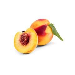 Peach Isolated Over a Transparent Background