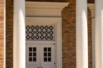 facade of a building with columns