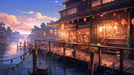 Obraz premium Game Art Anime Background Wallpaper