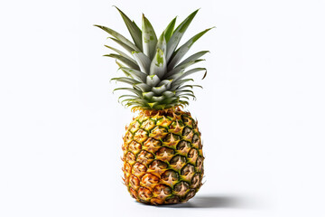 pineapple on a white studio background generative ai