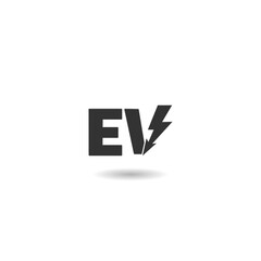 EV logo icon with shadow