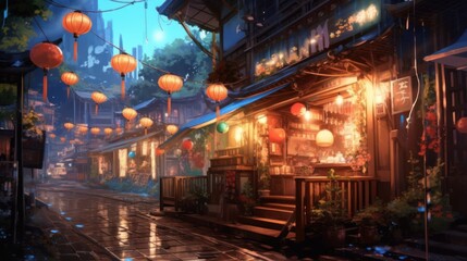 Obraz premium Game Art Anime Background Wallpaper