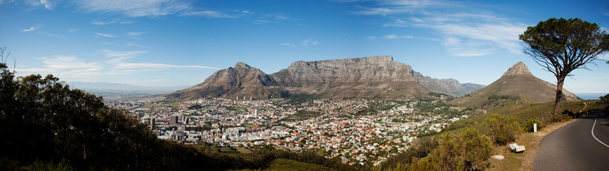 Cape Town CBD and the urban city area, viewd from Signal Hill, Western Cape, South Africa.