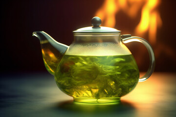 Matcha, Matcha Tea and Bubble Tea: Green Tea, Yerba Mate, Chai Latte, and More! Enjoy Afternoon Tea with Hibiscus, Chamomile, and Boba Tea. Savor the Aroma of Earl Grey and Black Tea Sun Generative AI